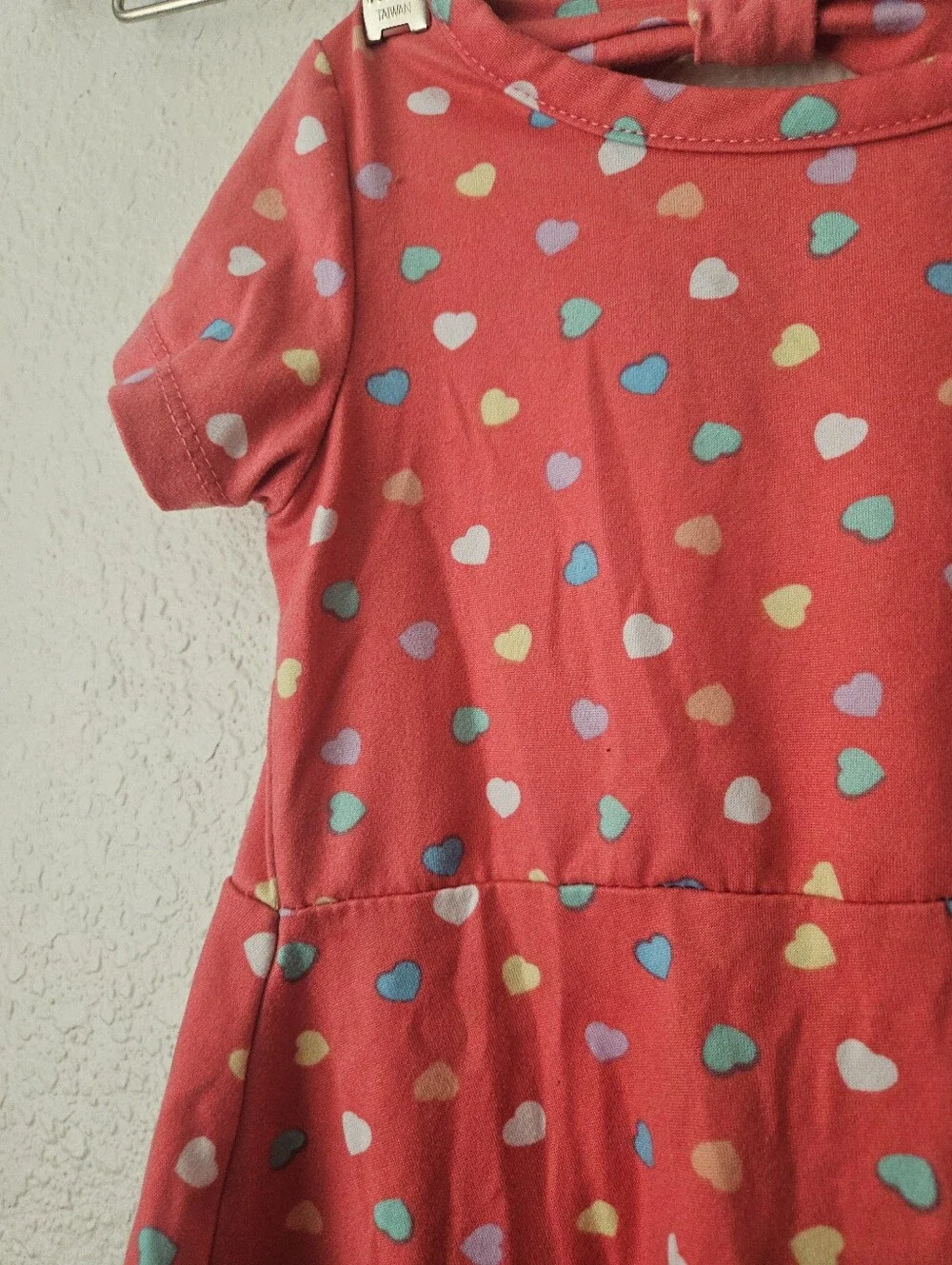 my destiny heart polka dot bow pink dress, 24 months